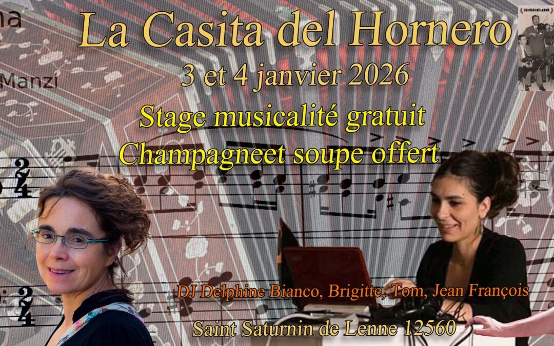 3 et 4 janvier 2026 stage gratuit champagne offert